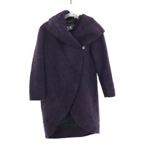 ZAC Zac Posen Camilla Purple Cocoon Wrap Coat Wool/Alpaca Blend Size Medium
